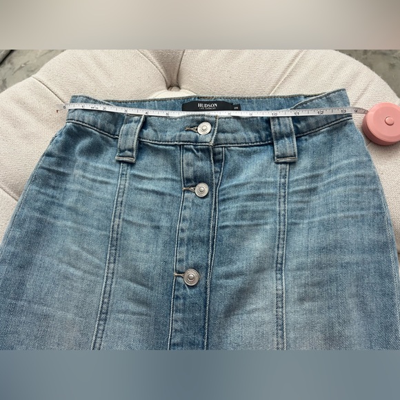 HUDSON Button-Front Denim Pencil Skirt SIZE 26 - Picture 10 of 11